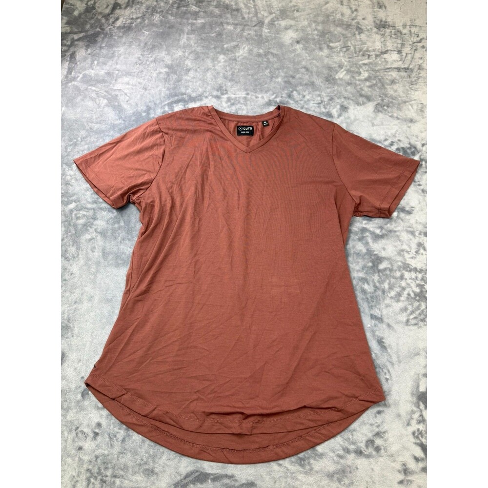 Cuts Clothing Short Sleeve V Neck Curve-Hem T-Shirt Mens XXL Pyca Pro
